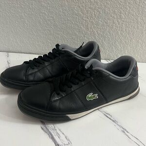 Lacoste Men's Beckett IT SPM Tennis Shoes Size 11.5 White Black